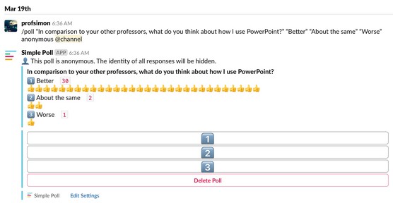 Slack app Simple Poll