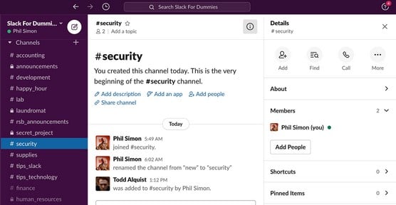 Slack channel