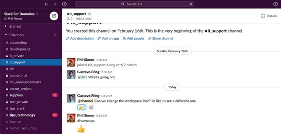 muted Slack channel