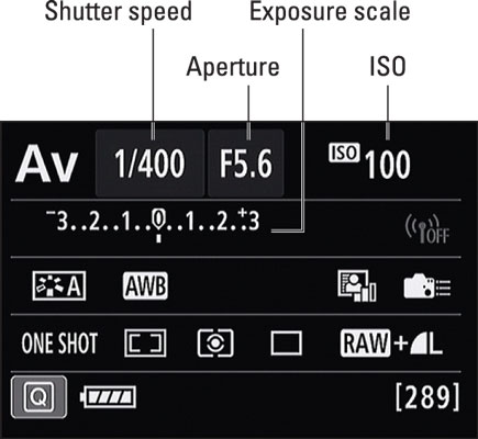 4 Places to View Exposure Settings on Your Digital SLR Camera - dummies