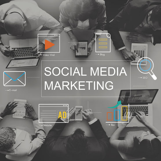 social media marketing concept