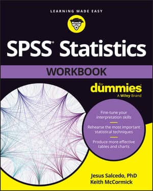 SPSS Statistics Workbook For Dummies book cover