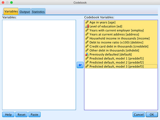 SPSS completed Codebook