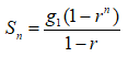 Sn = g1(1-rn)/1-r