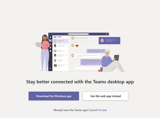 web-based version of Teams