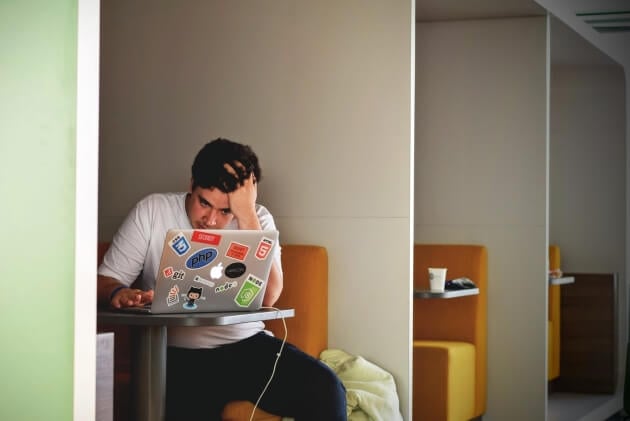 Young Man Studying