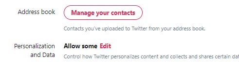 Twitter Personalization & Data