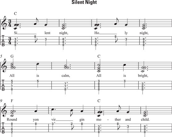 Tab for “Silent Night.”
