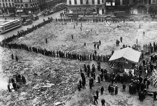 Bread lines in America