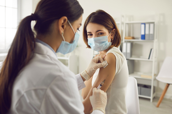 vaccine being administered