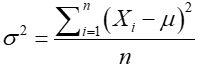 variance of a population formula