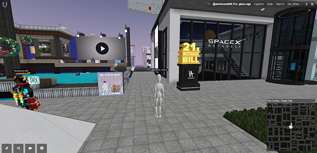 Screenshot of the metaverse platform Voxels