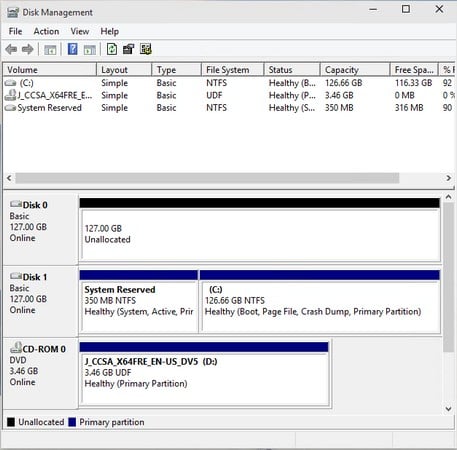 Windows10 internal hard drive