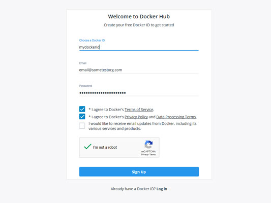 Docker Hub account