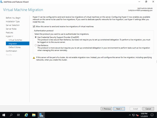 VMs live migration