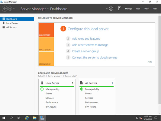 Windows Server 2019 Server Manager