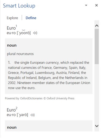 Smart Lookup Word 2019