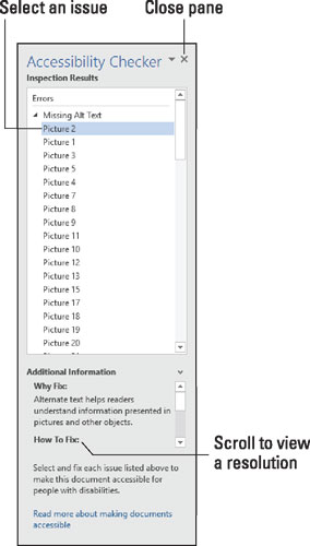 accessibility in word 2016