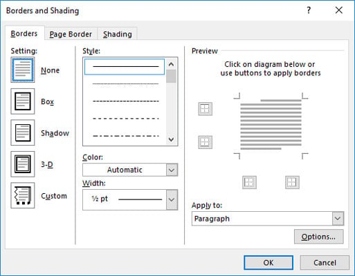 Shortcut command for creating borderline for mac microsoft word installieren