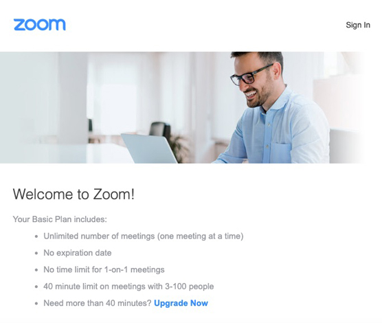 Zoom email confirmation