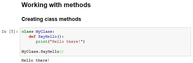 Working with methods in Python